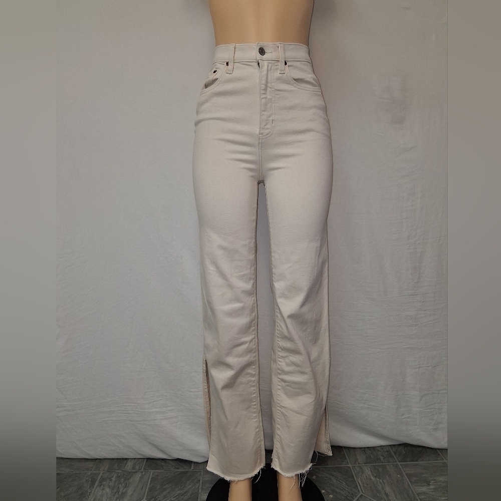 DAZE size 6 Elegant Cream Wide-Leg Women's Jeans